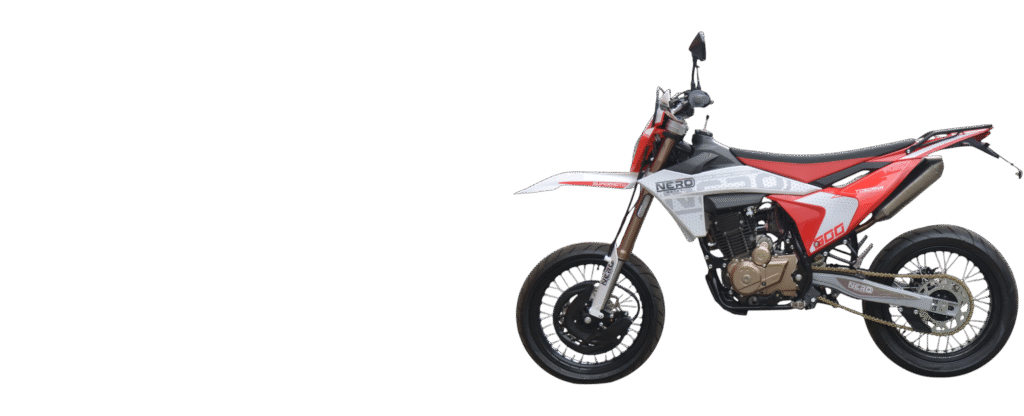 NERO Toscana 300 Motard Pro, supermotard rojo y blanco